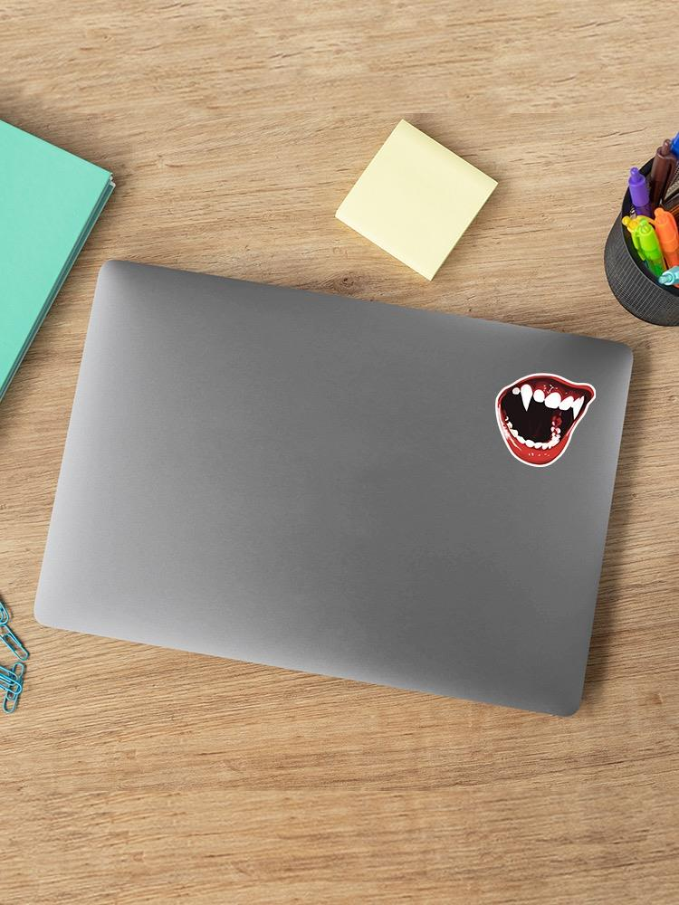 Female Vampire Fangs. Sticker -Image by Shutterstock