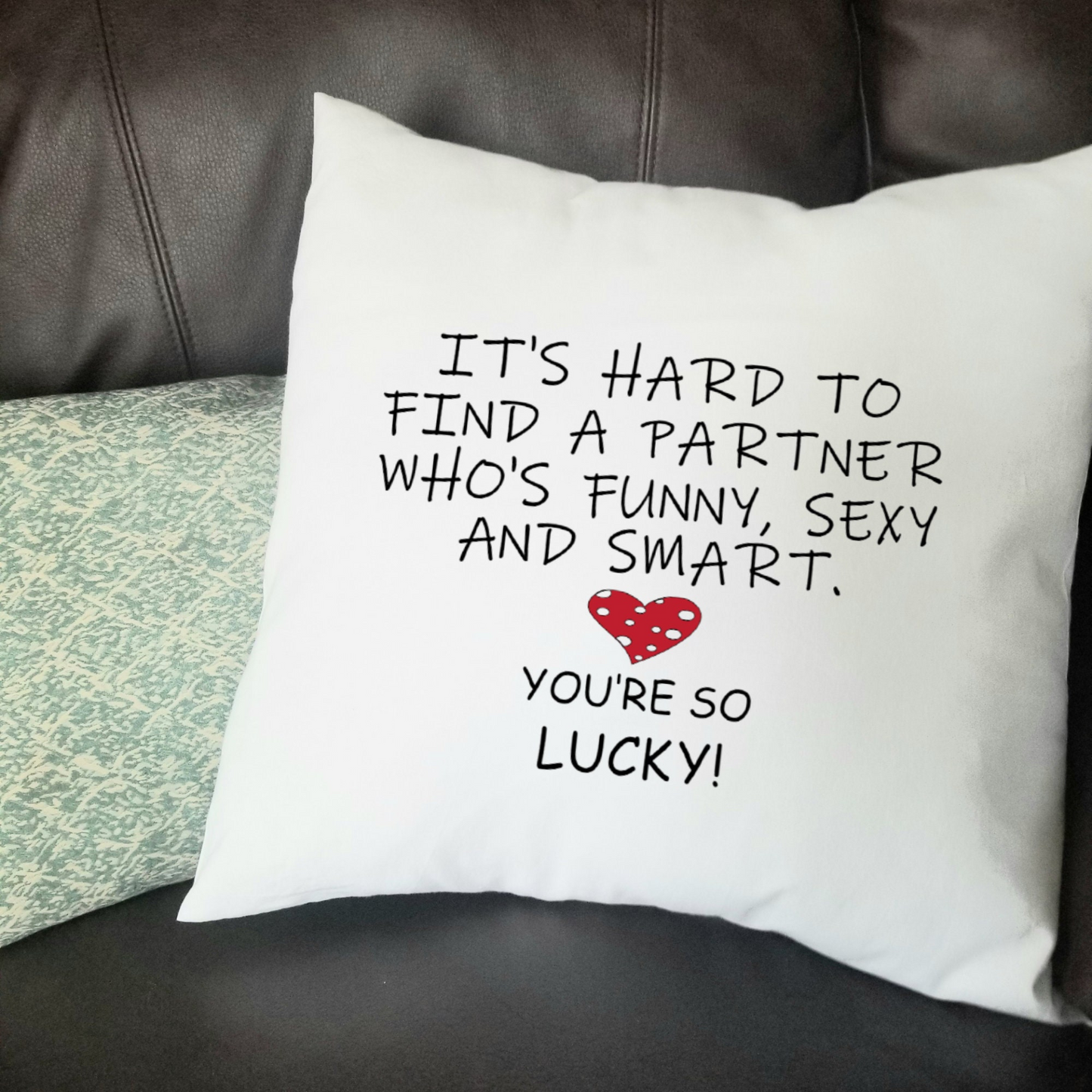 Valentine Pillow Cover, Heart Pillow, Funny Valentines Gift, Funny Pillow Cover, Sarcastic Valentine, Funny Pillow, Valentine Pillowcase