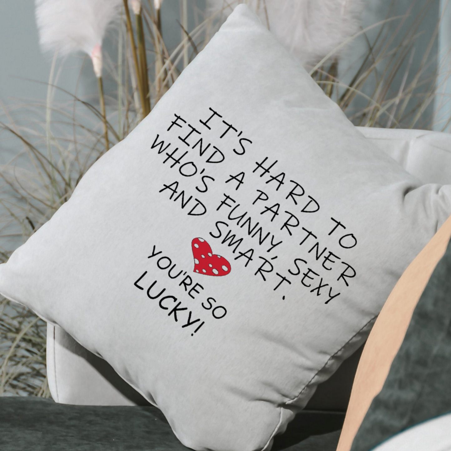 Valentine Pillow Cover, Heart Pillow, Funny Valentines Gift, Funny Pillow Cover, Sarcastic Valentine, Funny Pillow, Valentine Pillowcase