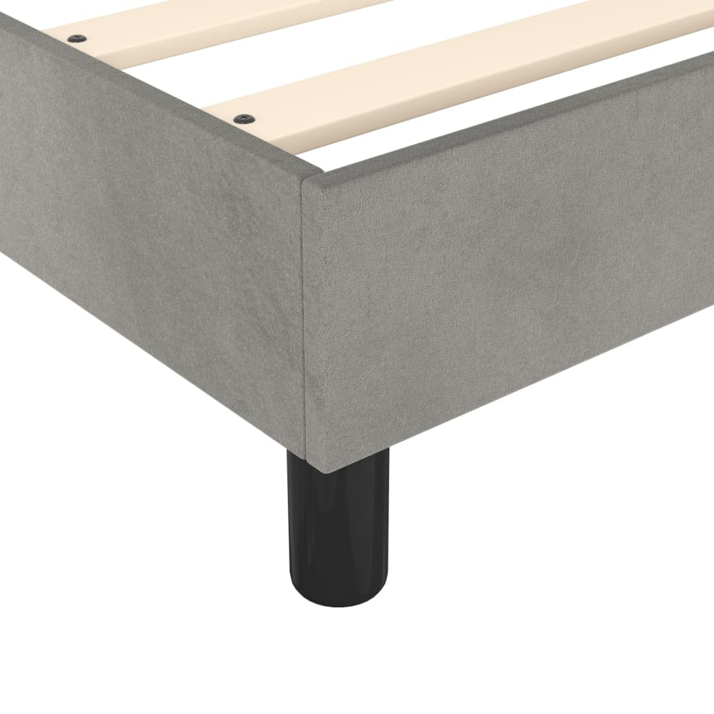 vidaXL Box Spring Bed Frame Light Gray 72"x83.9" California King Velvet