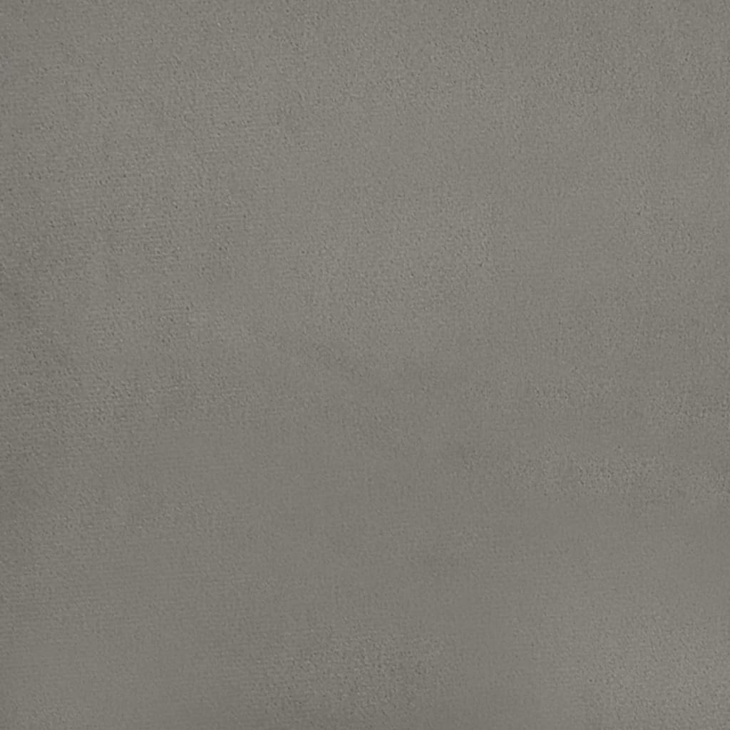 vidaXL Box Spring Bed Frame Light Gray 72"x83.9" California King Velvet