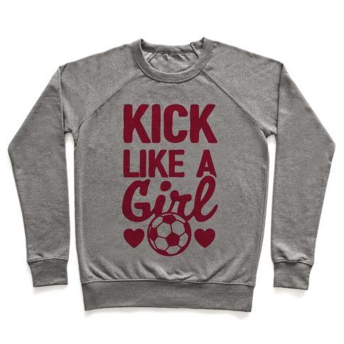 KICK LIKE A GIRL CREWNECK SWEATSHIRT