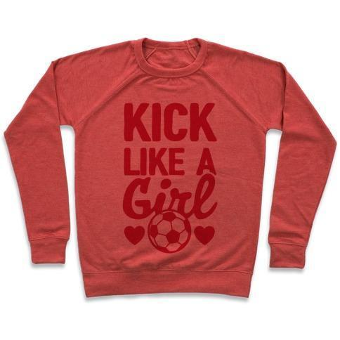 KICK LIKE A GIRL CREWNECK SWEATSHIRT