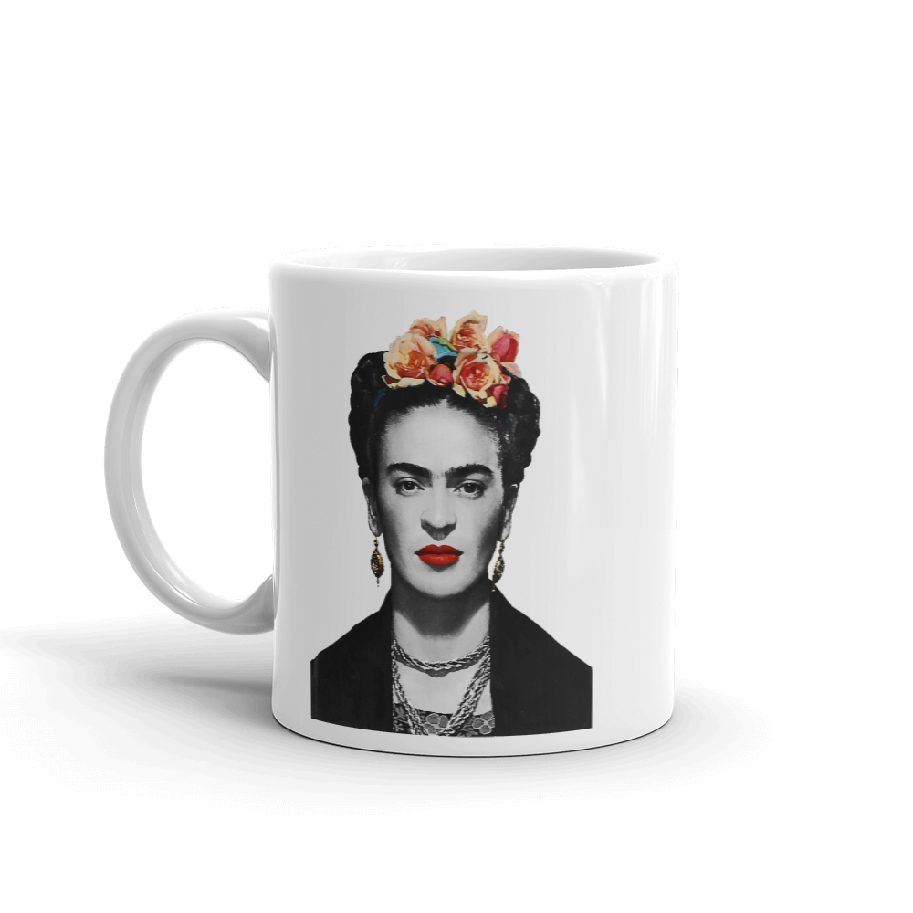 Frida Kahlo With Flowers Artwork Mug