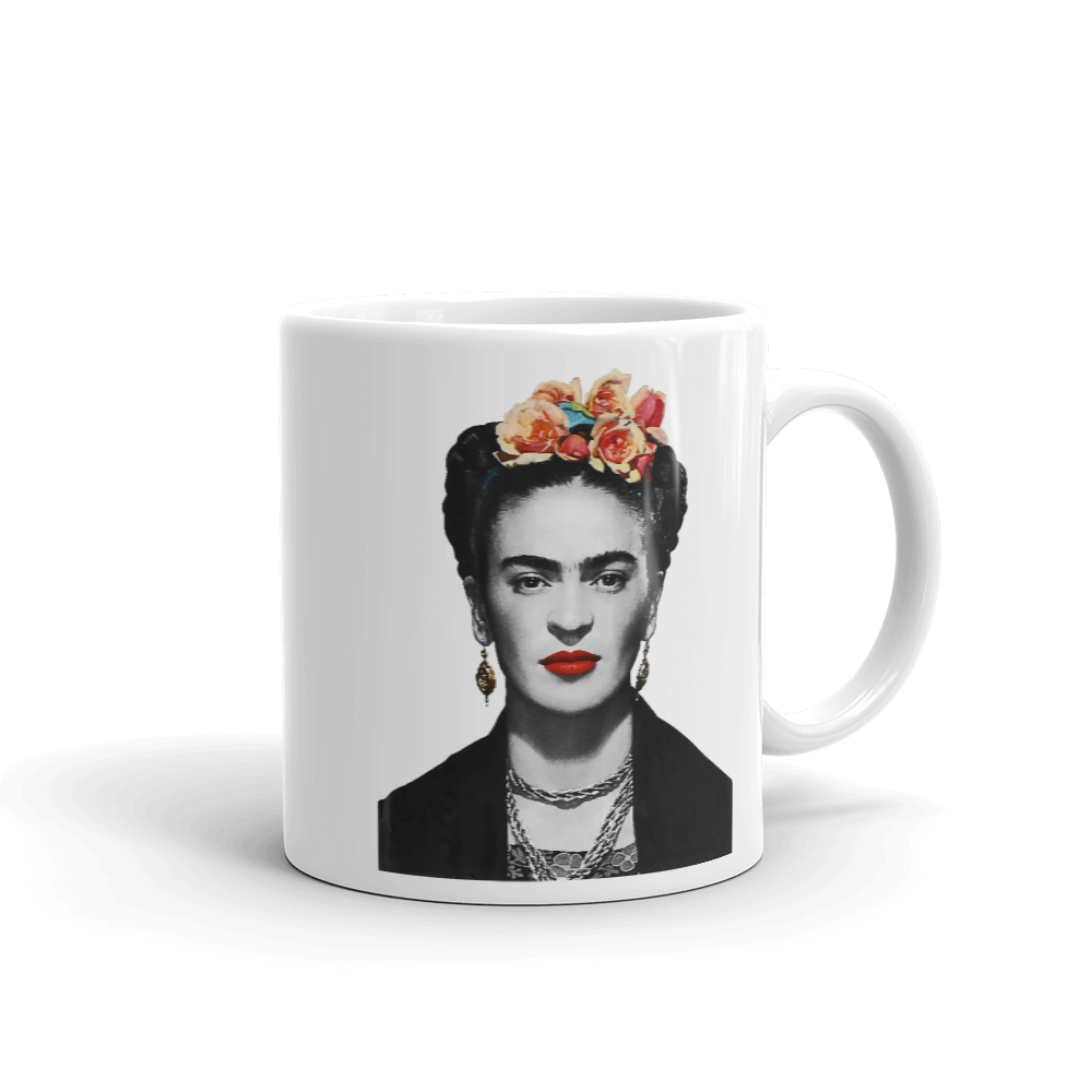 Frida Kahlo With Flowers Artwork Mug