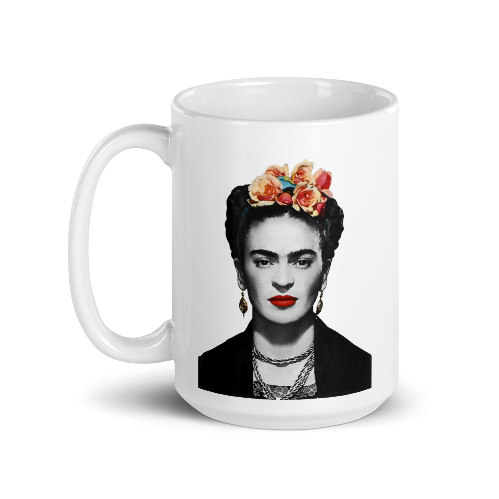 Frida Kahlo With Flowers Artwork Mug