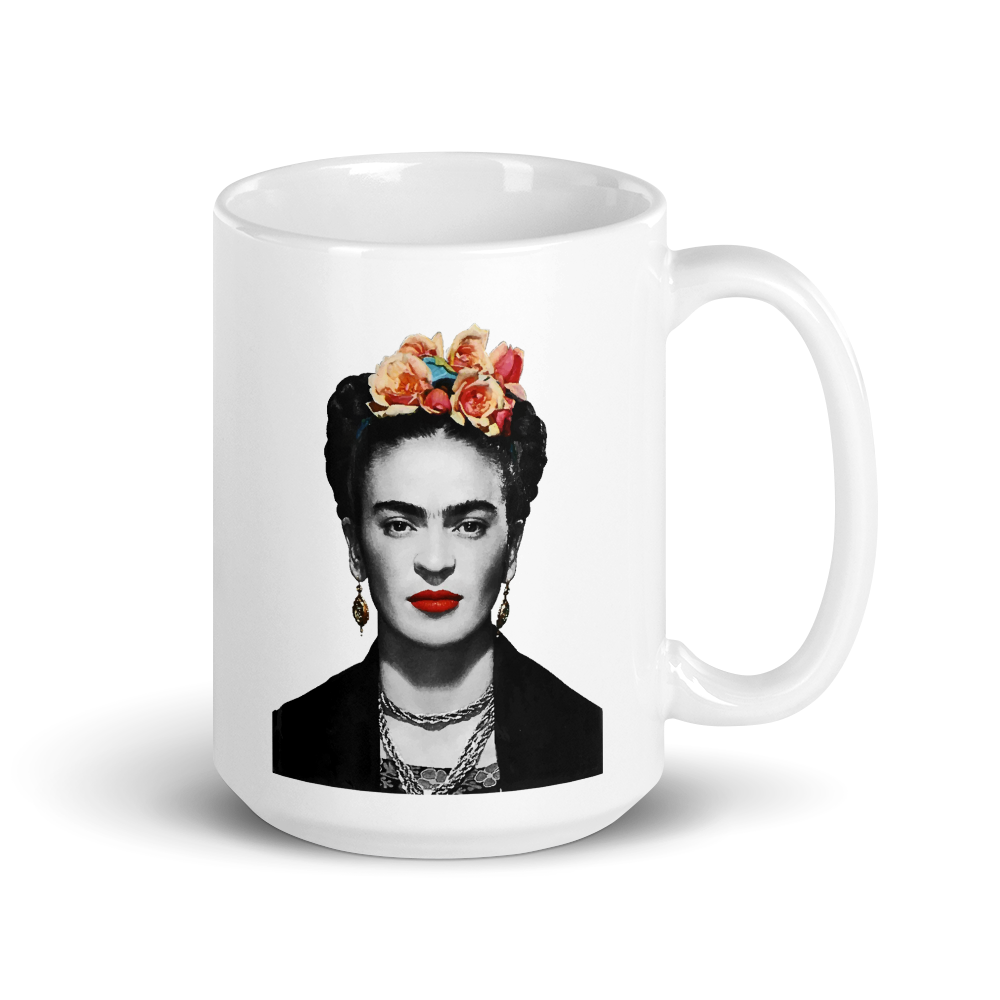 Frida Kahlo With Flowers Artwork Mug