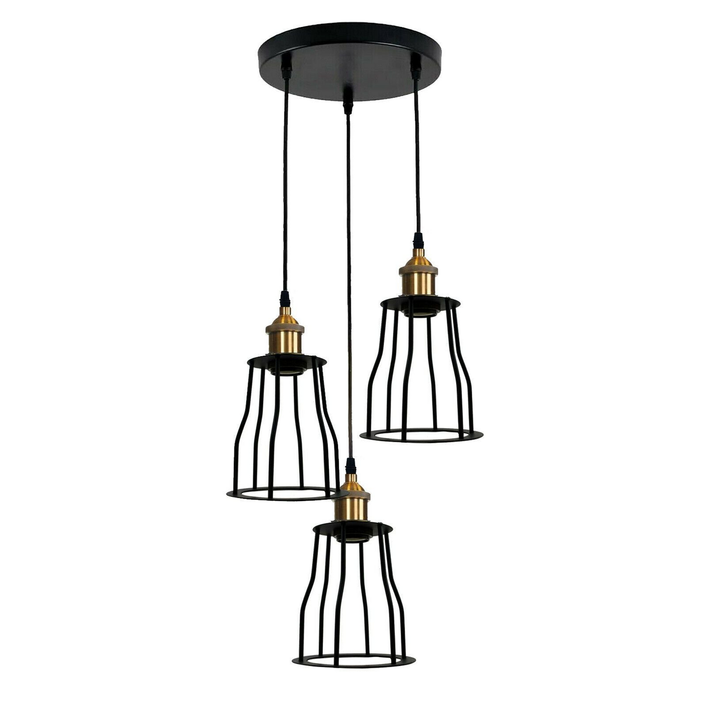 Vintage Pendant Light Shade Industrial Metal Wire Loft Cage Ceiling Light~2024