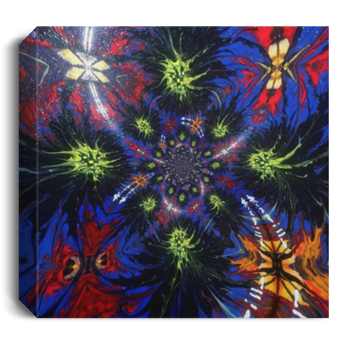 "4 Spiders in the Brain" by renowned Colombian artist Alejandro Gordillo - a stunning deluxe square canvas print with a 1.5 inch frame
