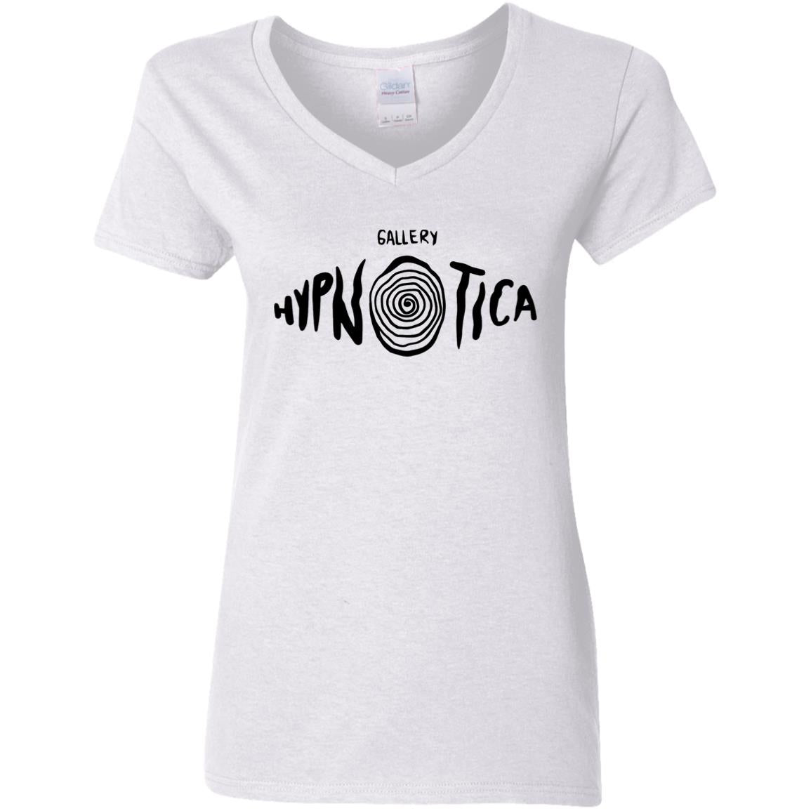 Amazing Gallery Hypnotica Logo_ Ladies' 5.3 oz. V-Neck T-Shirt