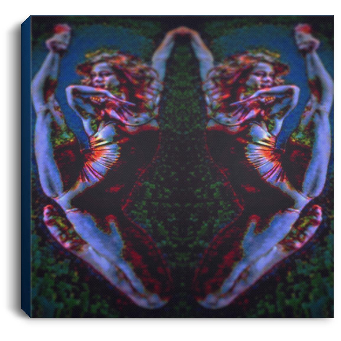 "Mirror Dance" by renowned Colombian artist Alejandro Gordillo - a stunning square canvas print that captures the beauty and grace of dance in a mesmerizing way.