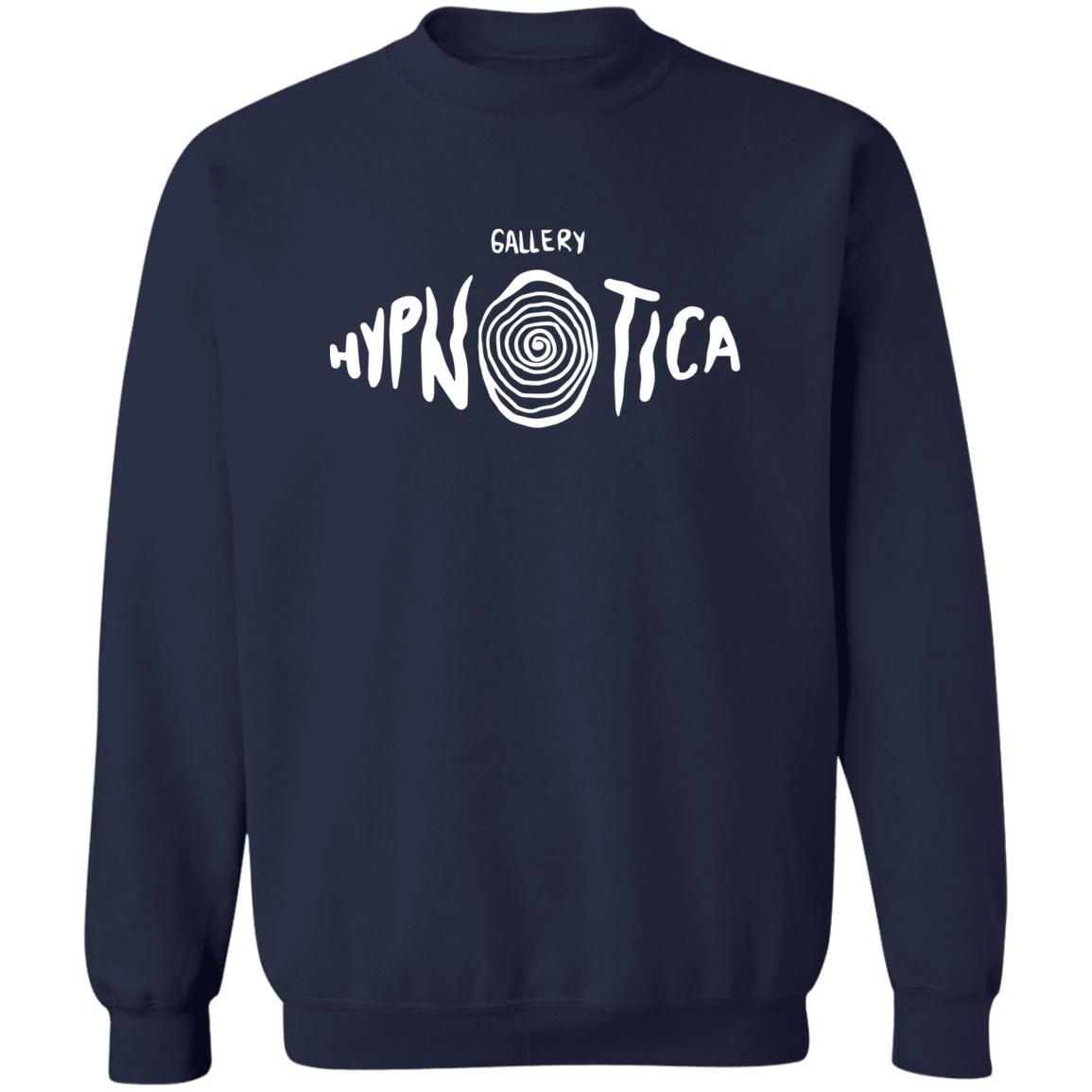 Asset 2@4x Amazing Gallery Hypnotica Logo_White_ Pullover Crewneck Sweatshirt 8 oz (Closeout)