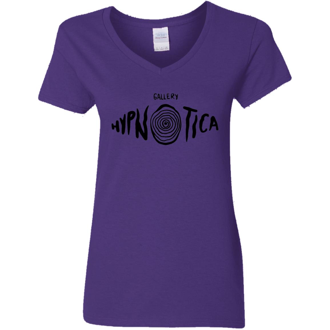 Amazing Gallery Hypnotica Logo_ Ladies' 5.3 oz. V-Neck T-Shirt