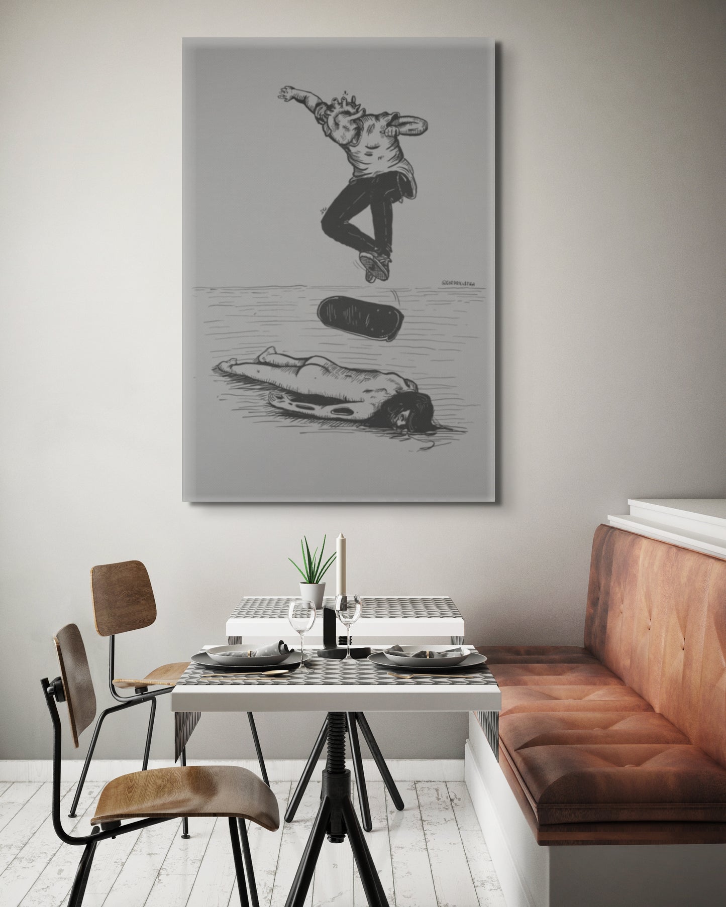 Ollie_Gordo Ilustra_ Deluxe Portrait Canvas 1.5in Frame