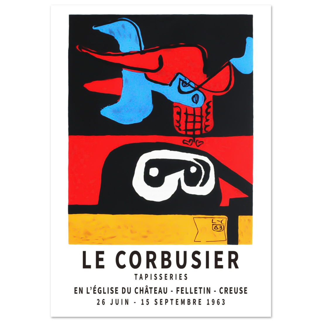 Le Corbusier 1963 Exhibition Artwork Poster