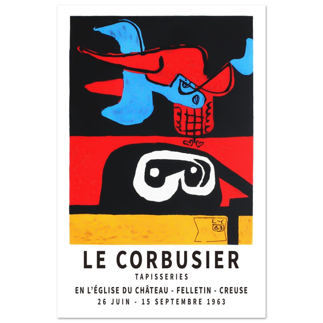 Le Corbusier 1963 Exhibition Artwork Poster