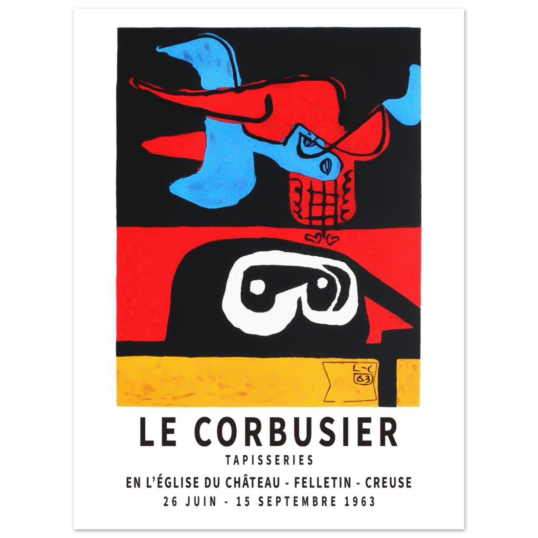 Le Corbusier 1963 Exhibition Artwork Poster