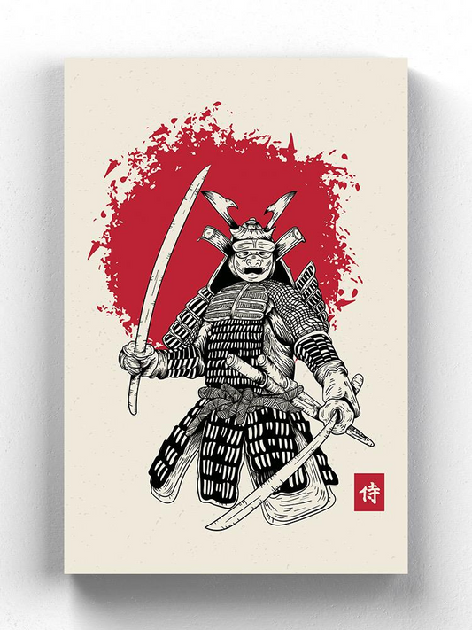 Samurai Costume Wrapped Canvas -SmartPrintsInk Designs