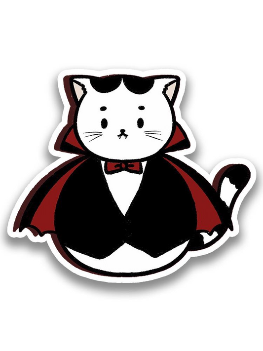 Cute Vampire Cat. Sticker -Image by Shutterstock