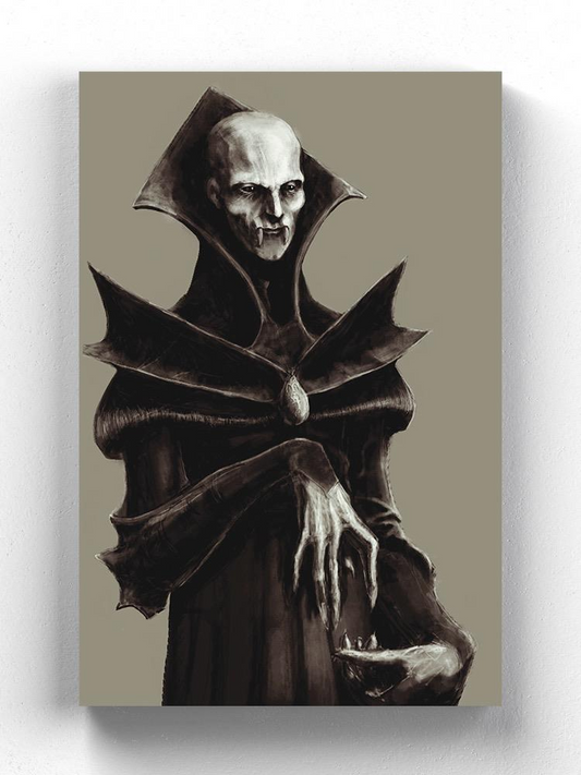 Sinister Vampire Count. Wrapped Canvas -Image by Shutterstock