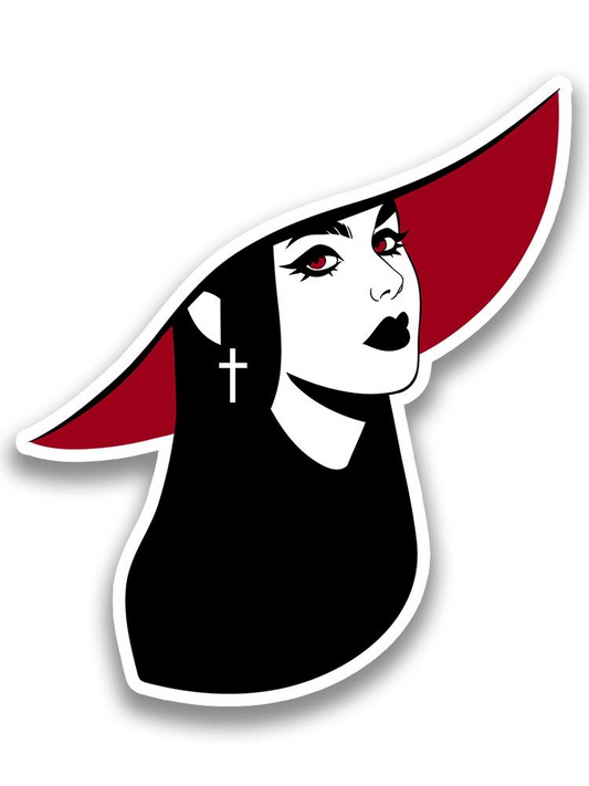 Elegant Vampire Girl. Sticker -Image by Shutterstock