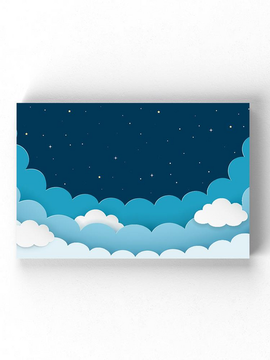 Night Sky With Clouds Wrapped Canvas -Image by Shutterstock