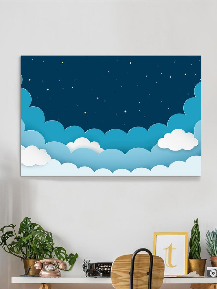 Night Sky With Clouds Wrapped Canvas -Image by Shutterstock