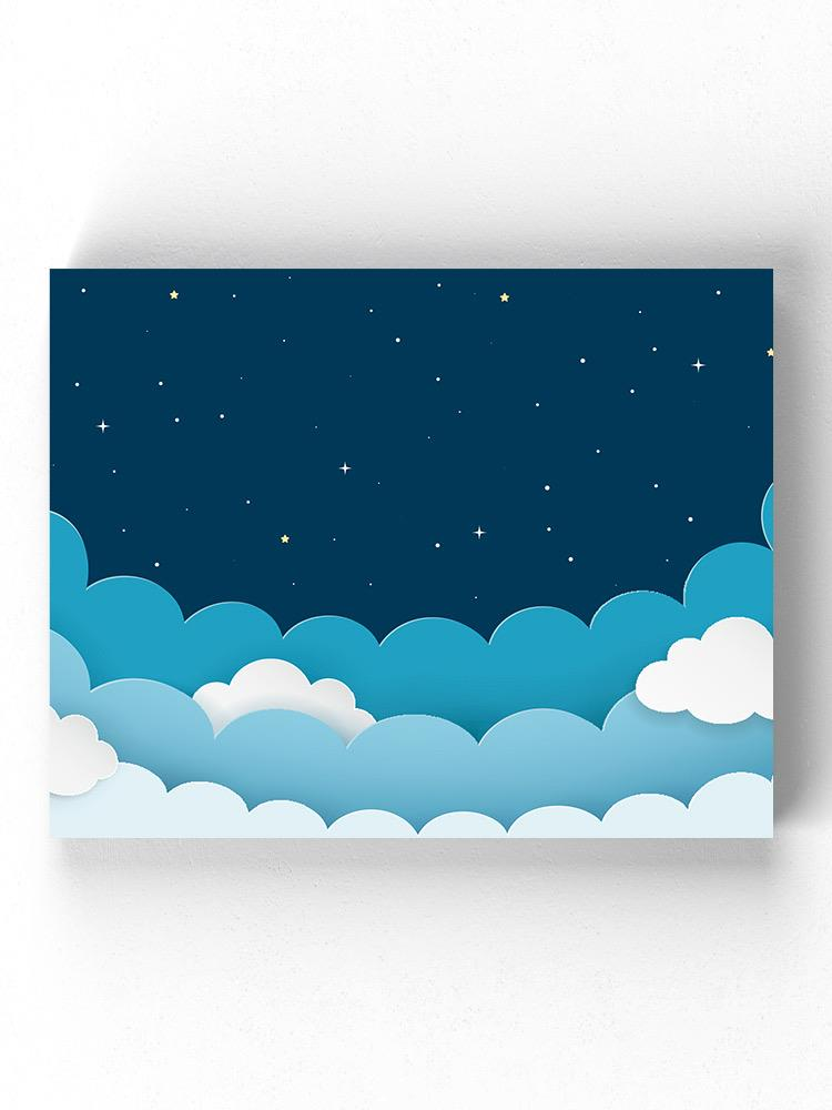 Night Sky With Clouds Wrapped Canvas -Image by Shutterstock