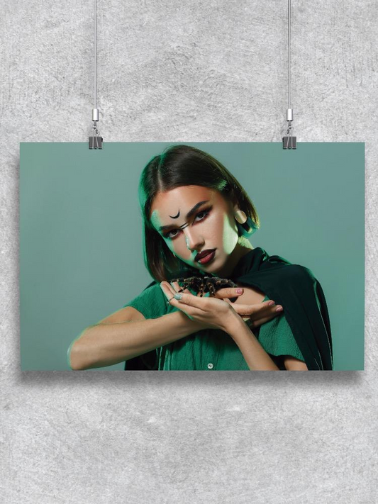 Witch With A Spider Poster -Image by Shutterstock