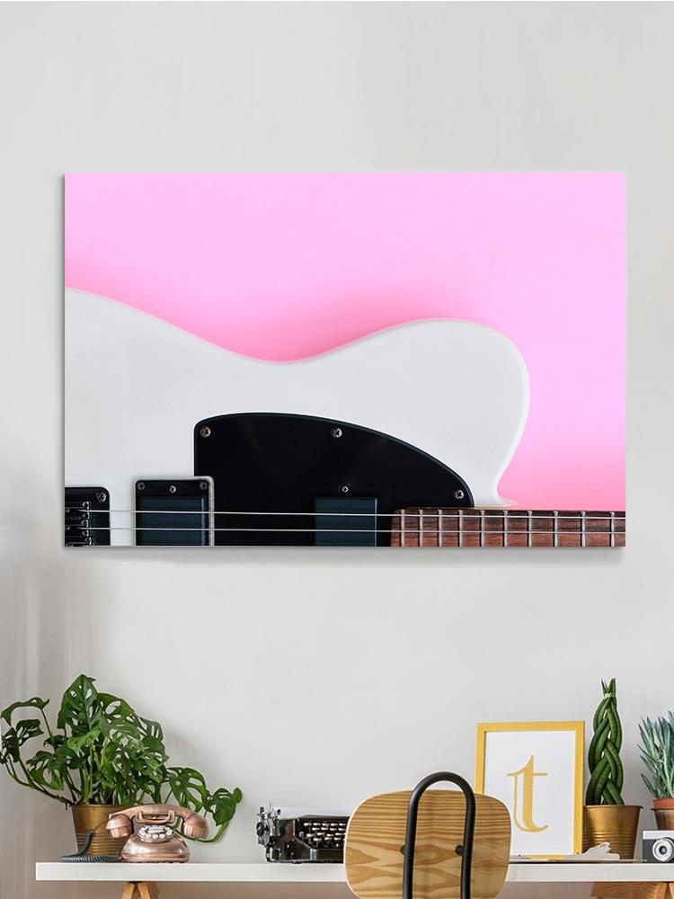 Electric Guitar On Pink Wrapped Canvas -Image by Shutterstock