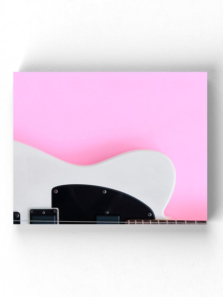 Electric Guitar On Pink Wrapped Canvas -Image by Shutterstock