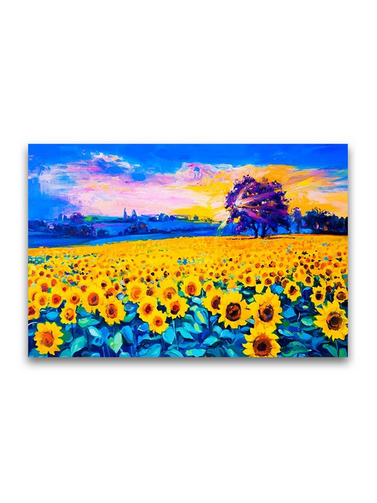 Colorful Snuflower Oil Painting Poster -Image by Shutterstock