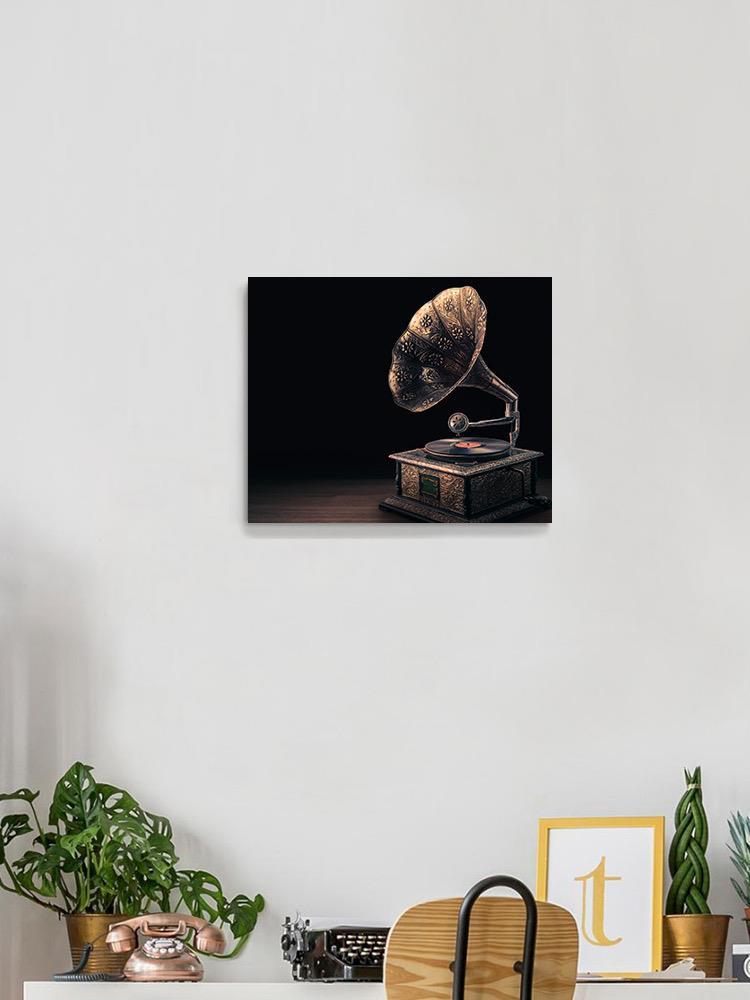 Vintage Gramophone Wrapped Canvas -Image by Shutterstock