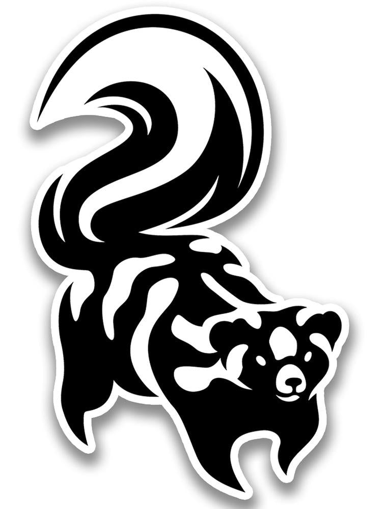 Spotted Skunk Silhouette Sticker -Image by Shutterstock