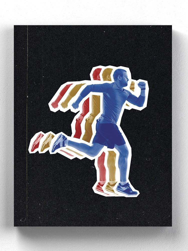 Male Runner Tricolor Canvas Wrapped Canvas -Image by Shutterstock