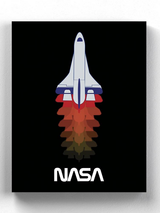 Nasa Color Silhouettes Wrapped Canvas -NASA Designs