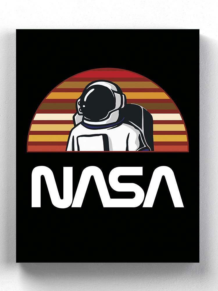 Nasa Spaceman Retro Color Wrapped Canvas -NASA Designs