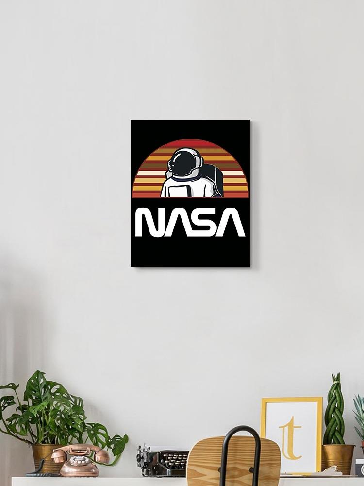 Nasa Spaceman Retro Color Wrapped Canvas -NASA Designs