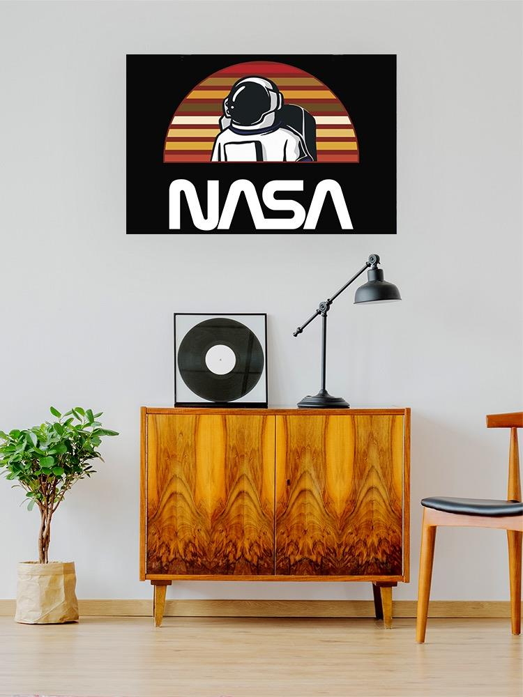 Nasa Spaceman Retro Color Wrapped Canvas -NASA Designs