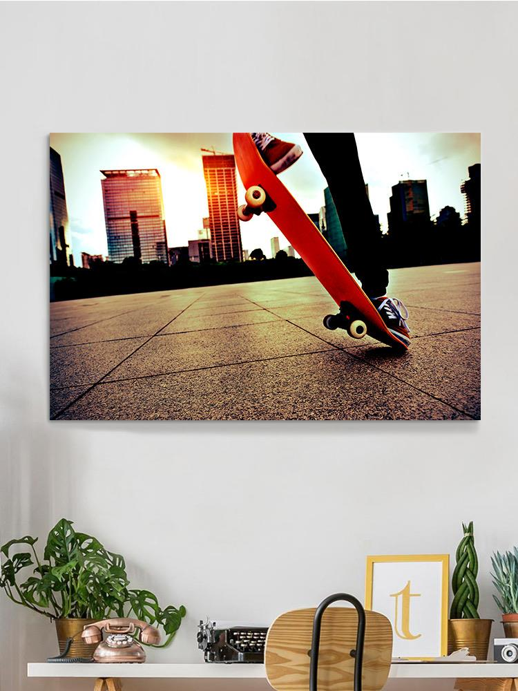 Skateboarding Ollie Trick Wrapped Canvas -Image by Shutterstock