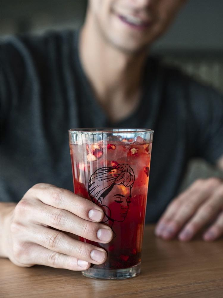 A Beautiful Woman Portrait Pint Glass -SPIdeals Designs