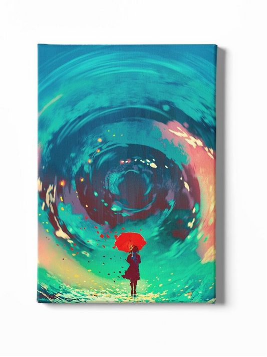 Girl Near Swirling Water Canvas -Image by Shutterstock