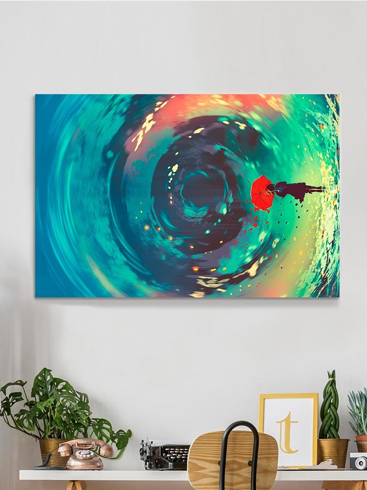 Girl Near Swirling Water Canvas -Image by Shutterstock