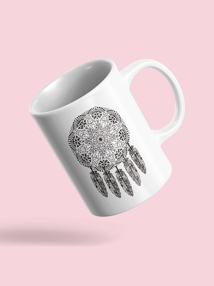 Dream Catcher Black And White Mug Unisex's -Image by Shutterstock