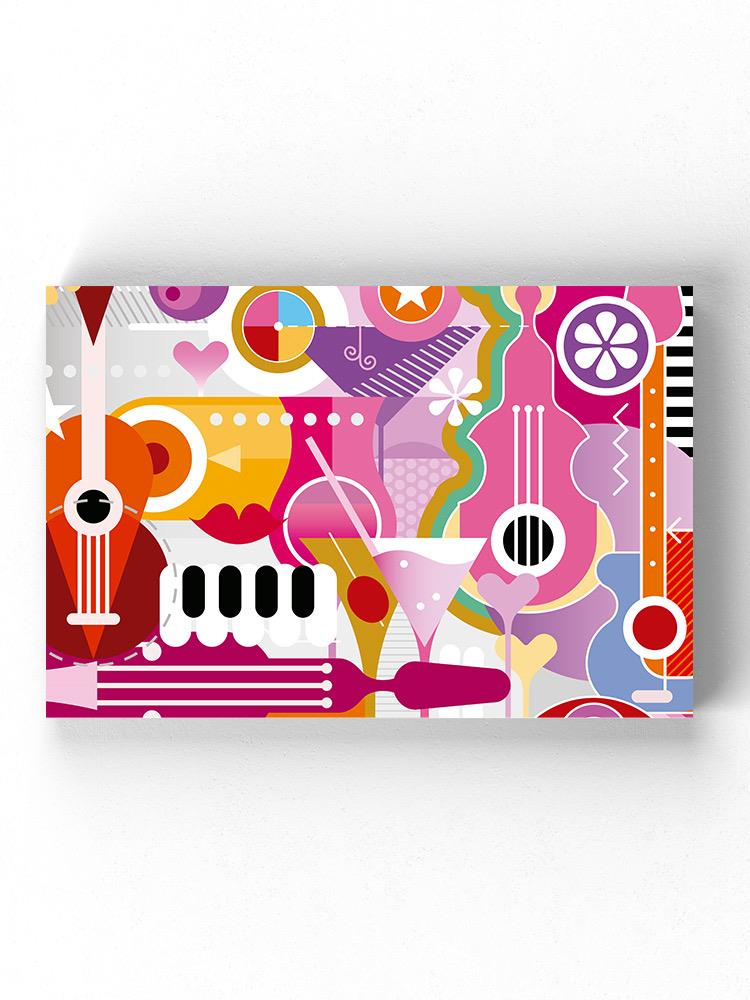 Cocktails And Music Wrapped Canvas -Image by Shutterstock