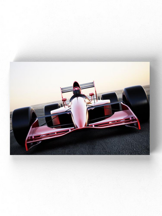 Race Car On Track Wrapped Canvas -Image by Shutterstock