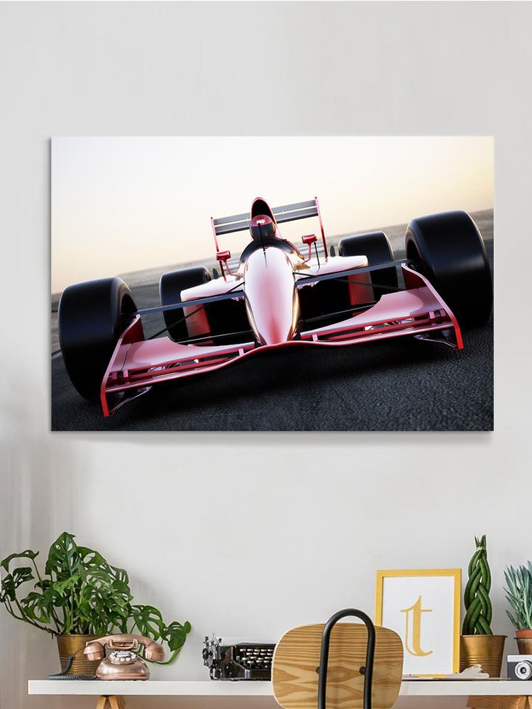 Race Car On Track Wrapped Canvas -Image by Shutterstock