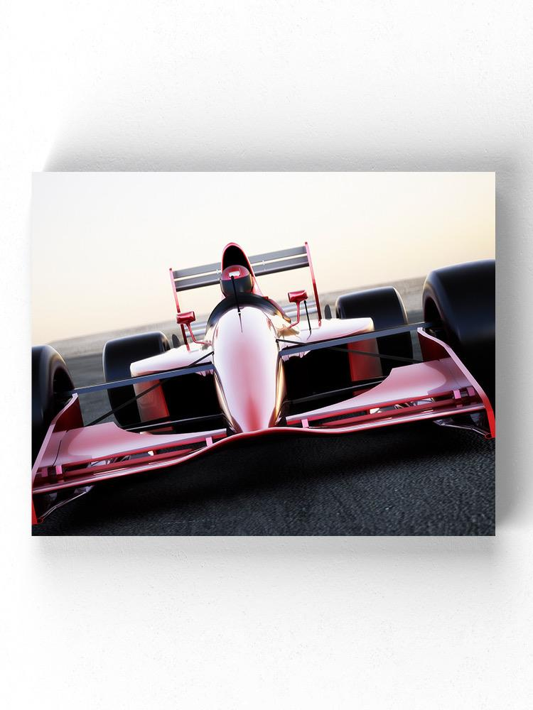 Race Car On Track Wrapped Canvas -Image by Shutterstock