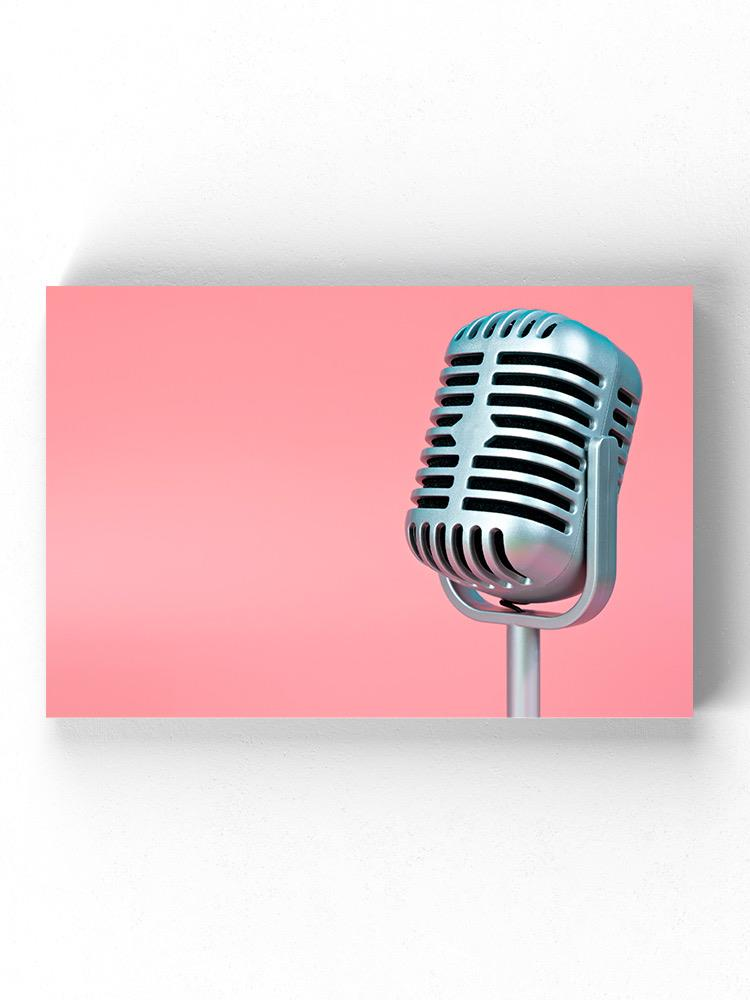 Retro Microphone Wrapped Canvas -Image by Shutterstock