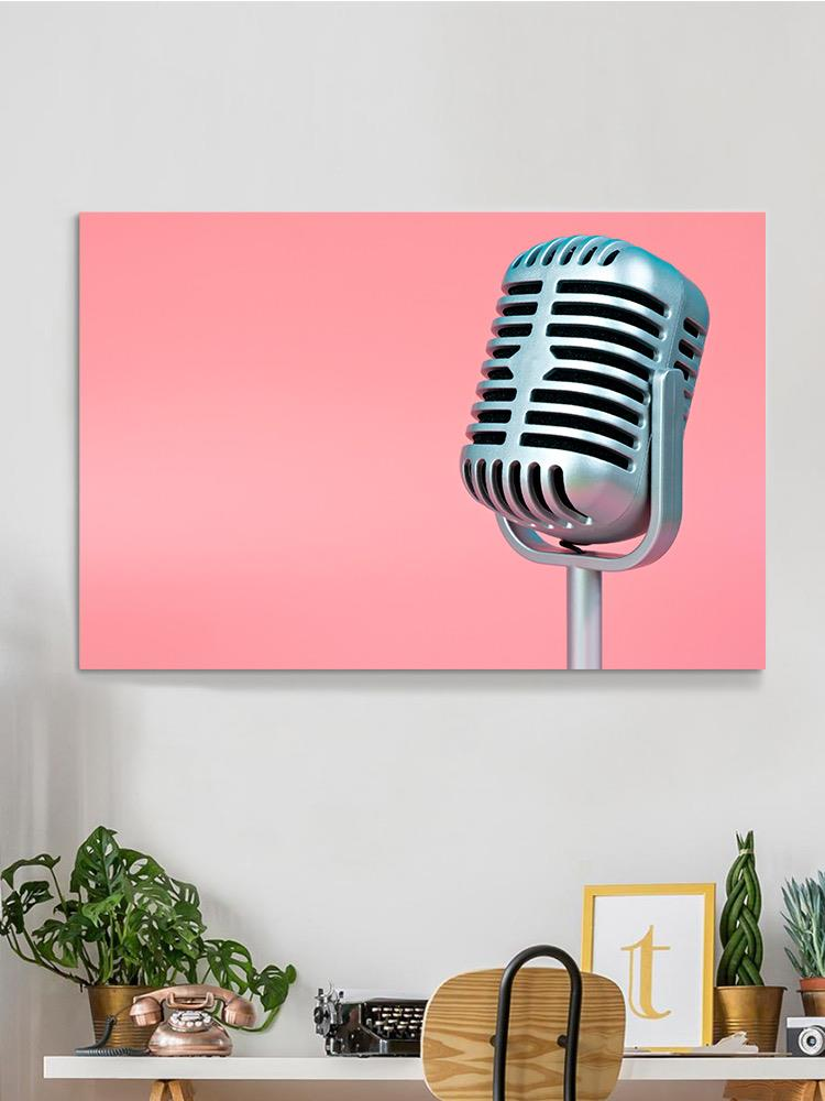 Retro Microphone Wrapped Canvas -Image by Shutterstock